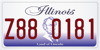 IL license plate Z880181