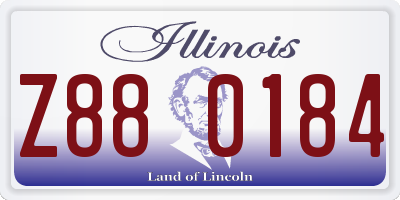 IL license plate Z880184