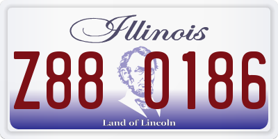 IL license plate Z880186
