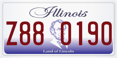IL license plate Z880190