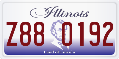 IL license plate Z880192
