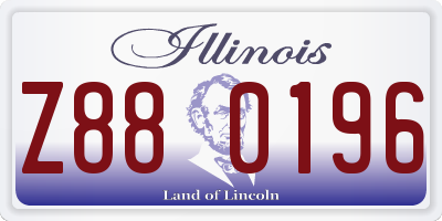 IL license plate Z880196
