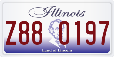 IL license plate Z880197