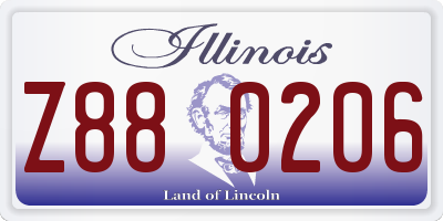 IL license plate Z880206