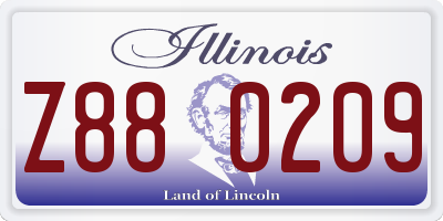 IL license plate Z880209