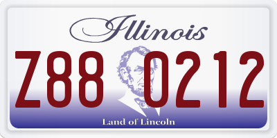 IL license plate Z880212