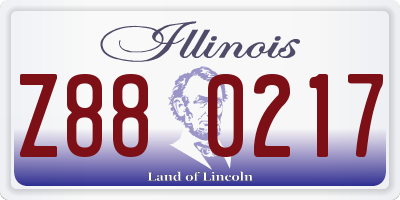 IL license plate Z880217