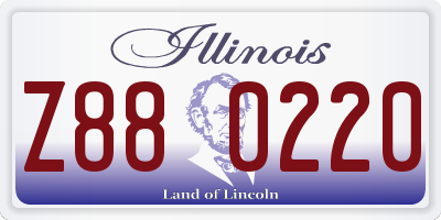 IL license plate Z880220
