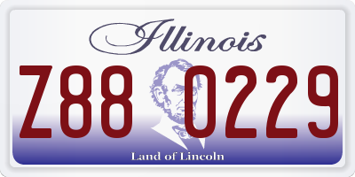 IL license plate Z880229
