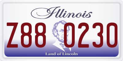 IL license plate Z880230