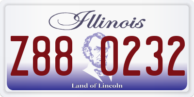 IL license plate Z880232