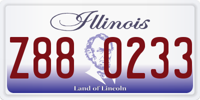 IL license plate Z880233