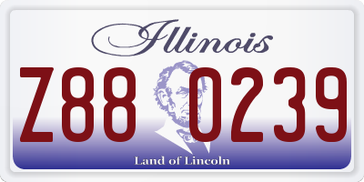 IL license plate Z880239