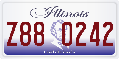 IL license plate Z880242