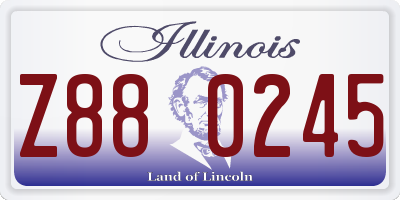 IL license plate Z880245