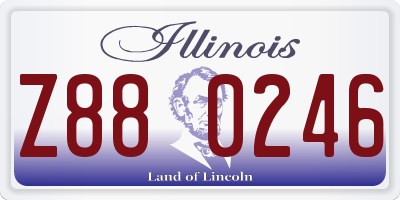 IL license plate Z880246