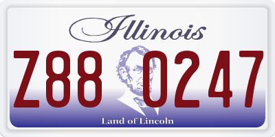 IL license plate Z880247