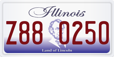IL license plate Z880250