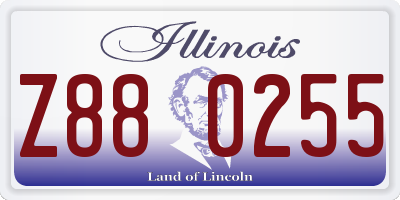 IL license plate Z880255