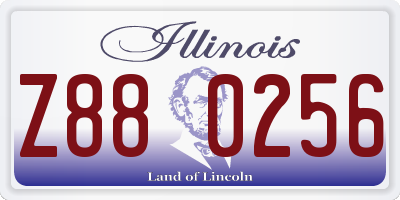 IL license plate Z880256