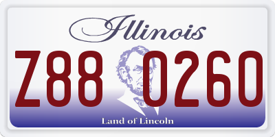 IL license plate Z880260