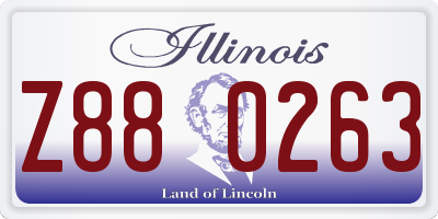 IL license plate Z880263