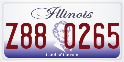 IL license plate Z880265