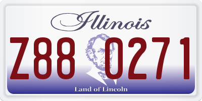 IL license plate Z880271