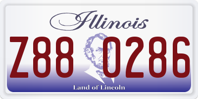 IL license plate Z880286