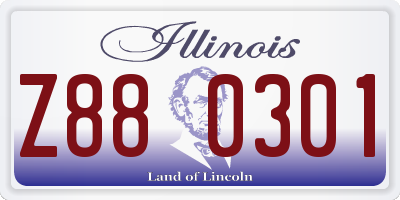 IL license plate Z880301