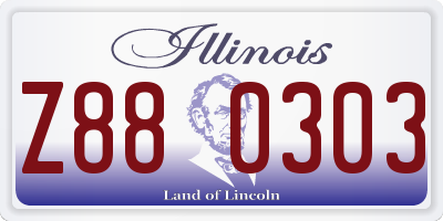 IL license plate Z880303