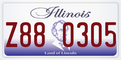 IL license plate Z880305