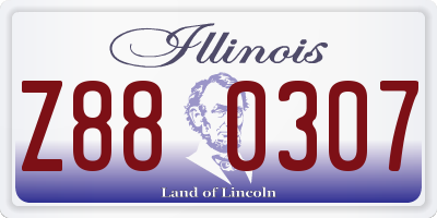 IL license plate Z880307