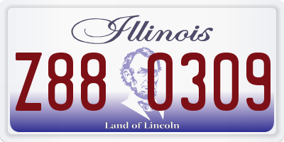IL license plate Z880309