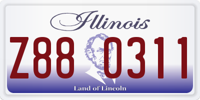 IL license plate Z880311