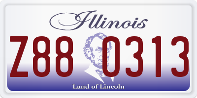IL license plate Z880313