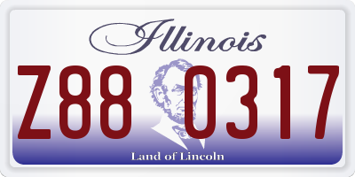 IL license plate Z880317
