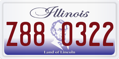 IL license plate Z880322