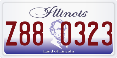 IL license plate Z880323