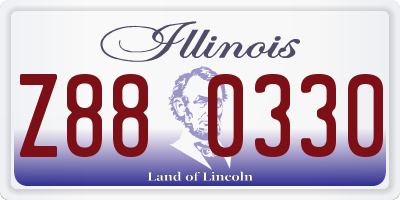 IL license plate Z880330