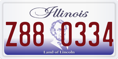 IL license plate Z880334