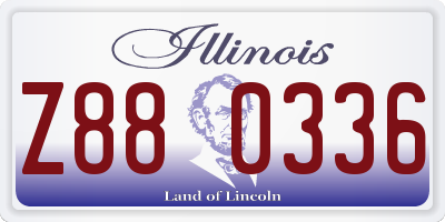 IL license plate Z880336