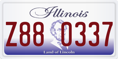 IL license plate Z880337
