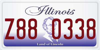 IL license plate Z880338