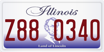 IL license plate Z880340