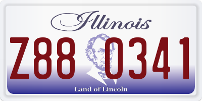 IL license plate Z880341