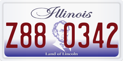 IL license plate Z880342