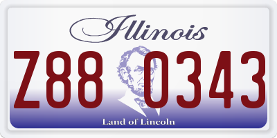 IL license plate Z880343