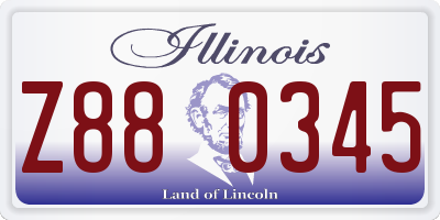 IL license plate Z880345