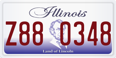 IL license plate Z880348